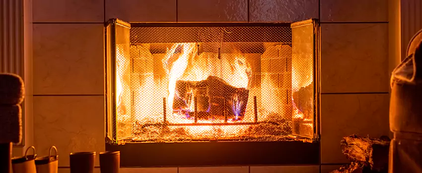 Mendota Hearth Landscape Fireplace Installation in Colesville, Maryland